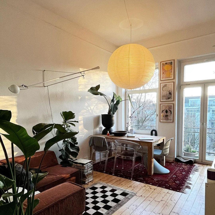 Lampa wisząca z papieru Washi - seria okrągła