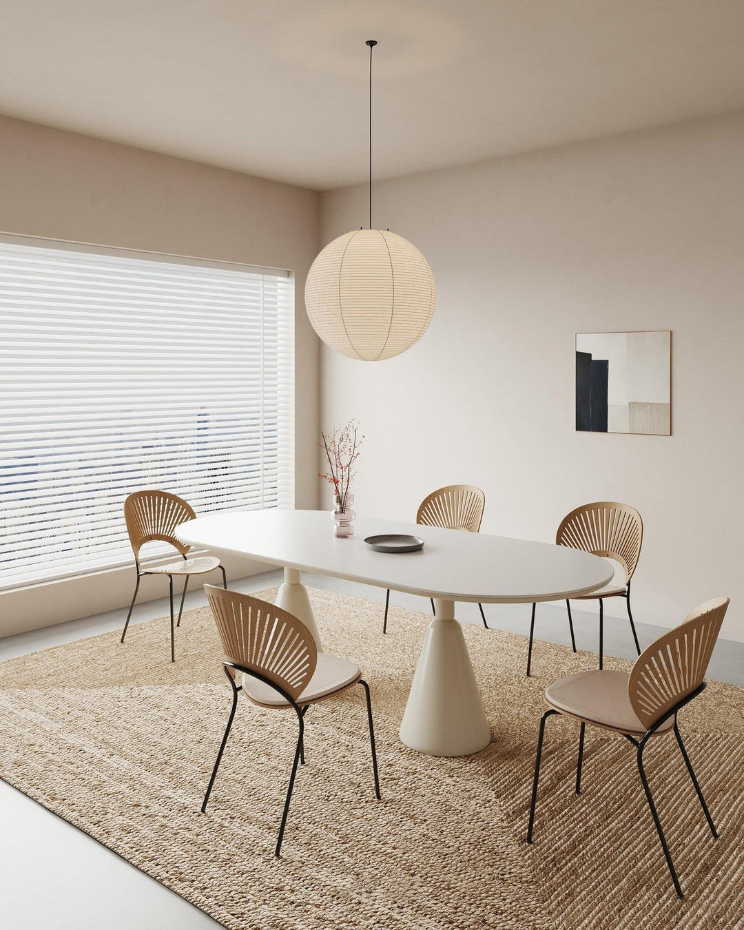 Lampa wisząca z papieru Washi - seria okrągła