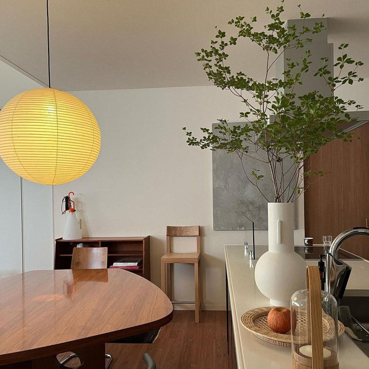 Lampa wisząca z papieru Washi - seria okrągła