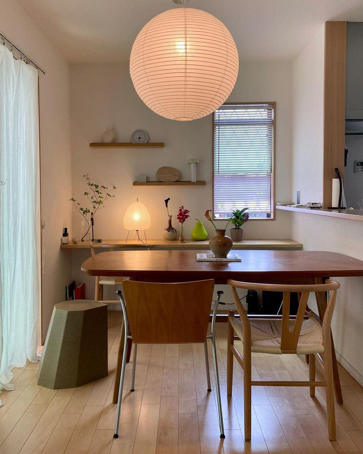 Lampa wisząca z papieru Washi - seria okrągła