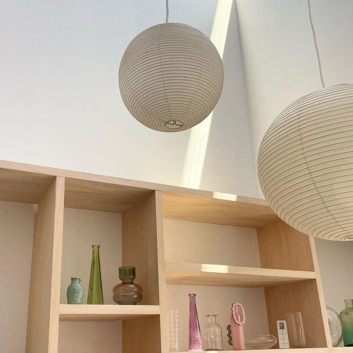 Lampa wisząca z papieru Washi - seria okrągła