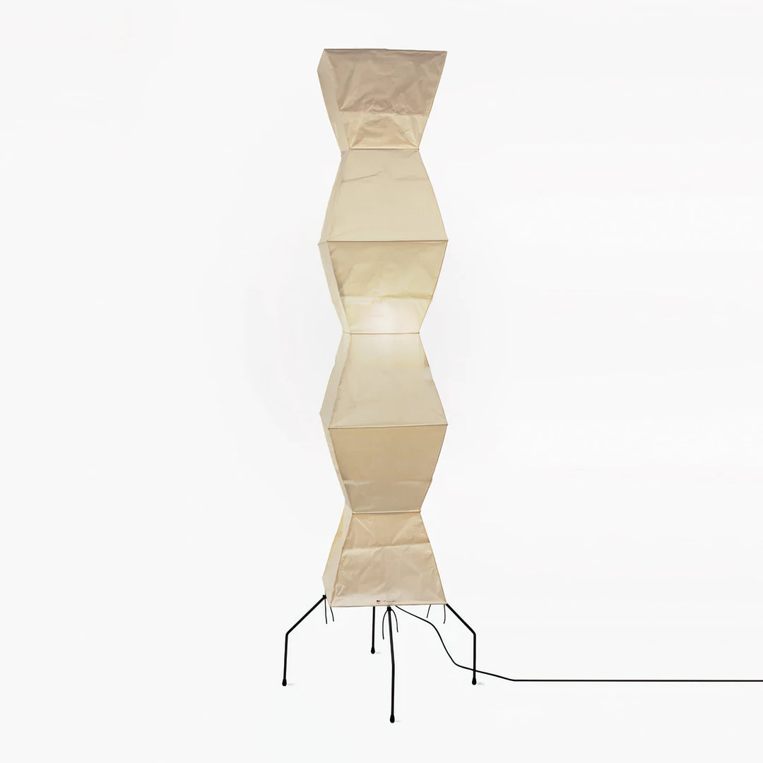 Lampa podłogowa z papieru ryżowego