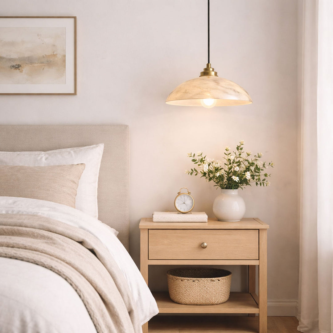 Lampa wisząca Alabastrowa Kopuła