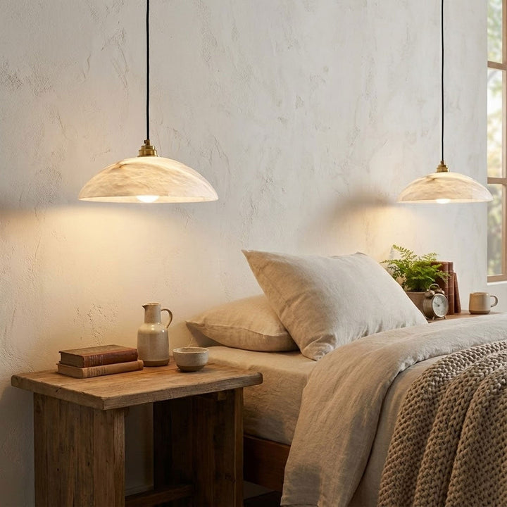 Lampa wisząca Alabastrowa Kopuła