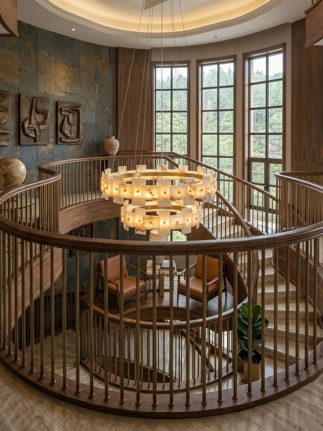 Kryształowy Żyrandol Alabaster Avalon Halo