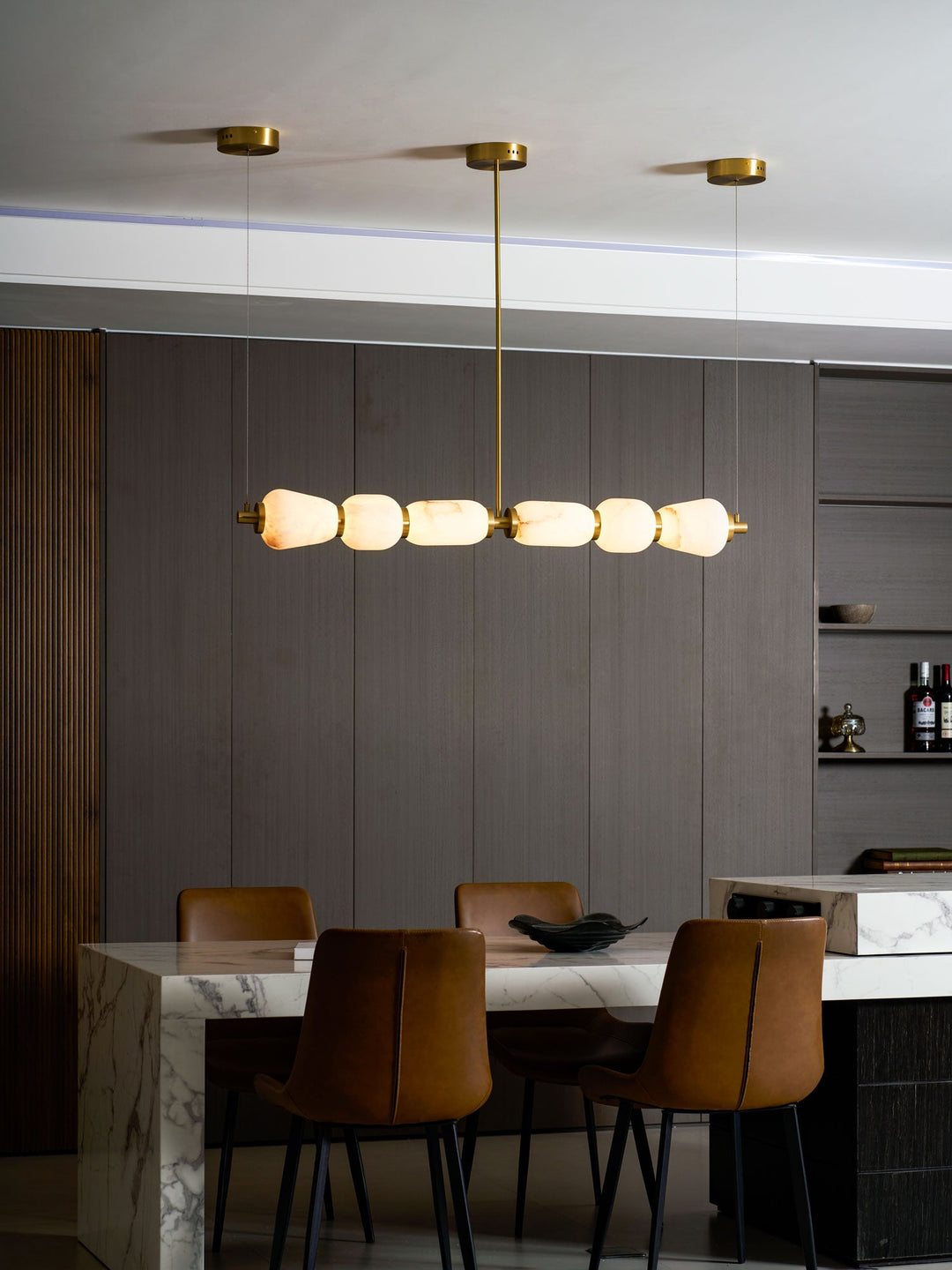 Lampa wisząca Alabaster Pebble Linear
