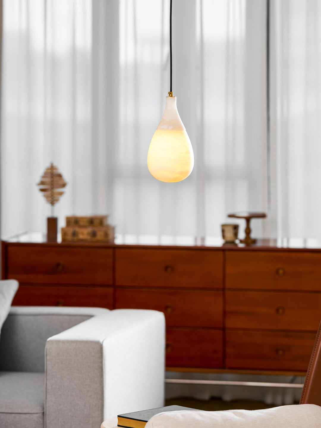 Lampa wisząca Alabaster Raindrop