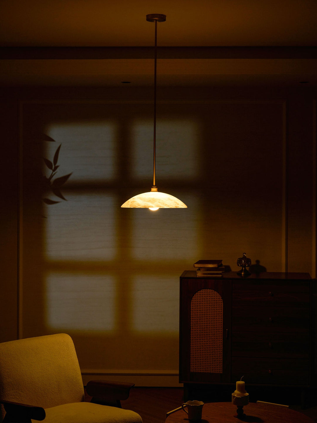Lampa wisząca Alabastrowa Kopuła