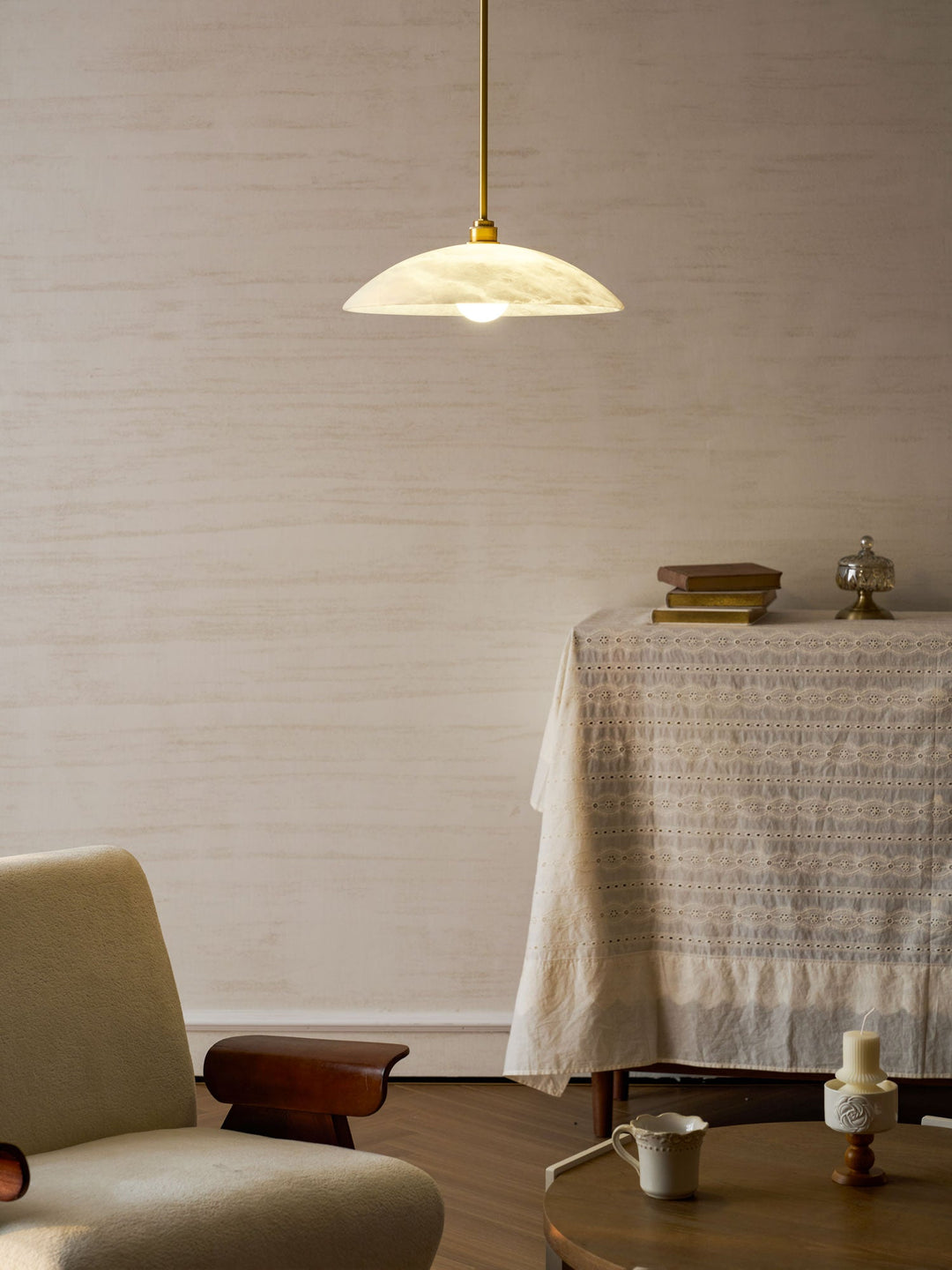 Lampa wisząca Alabastrowa Kopuła