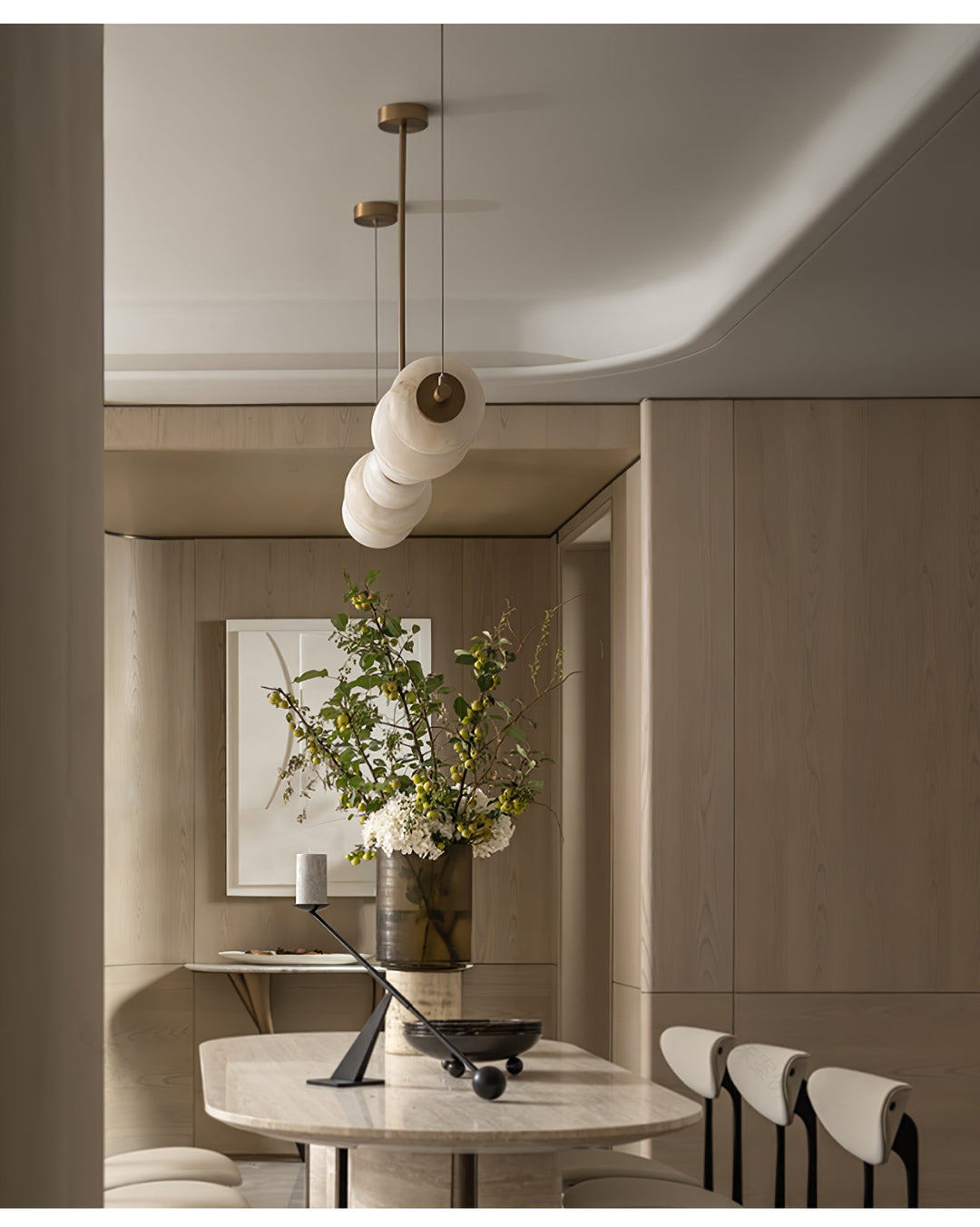 Lampa wisząca Alabaster Pebble Linear