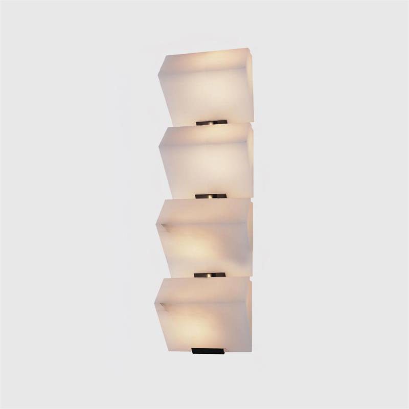 Lampa ścienna z alabastru w stylu schodów