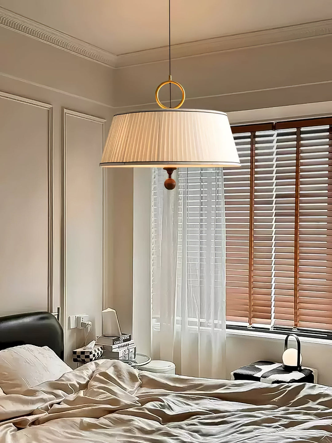 Lampa wisząca Alina z tkaniny