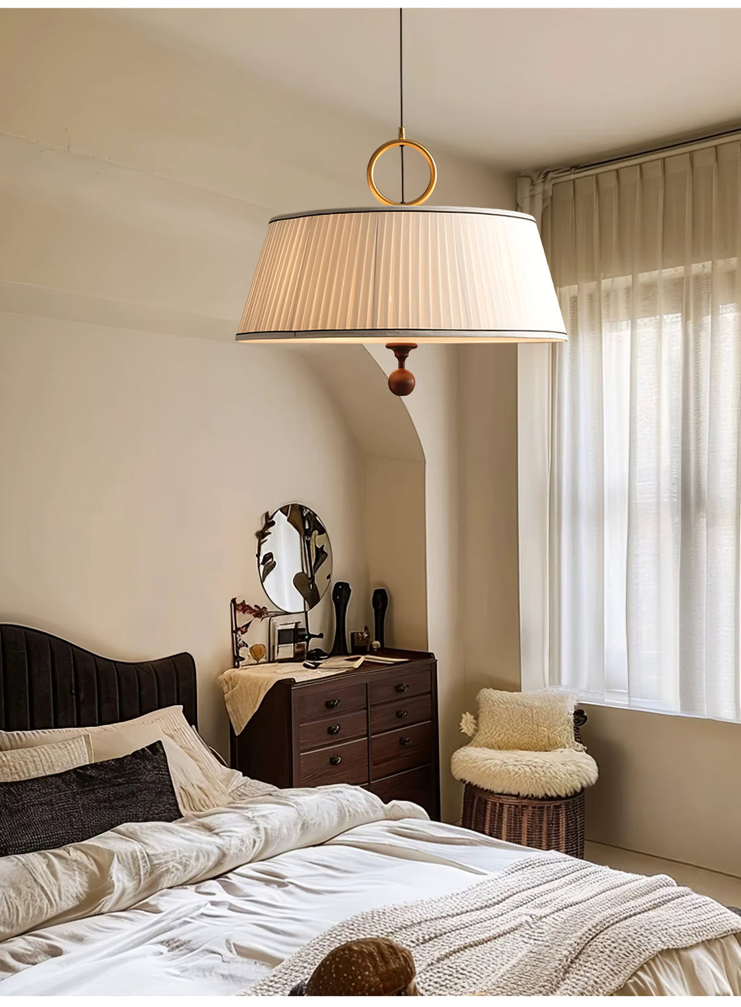 Lampa wisząca Alina z tkaniny