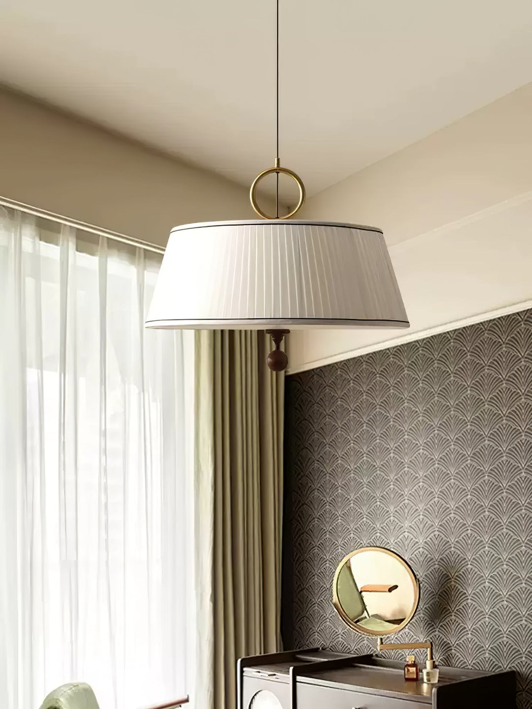 Lampa wisząca Alina z tkaniny