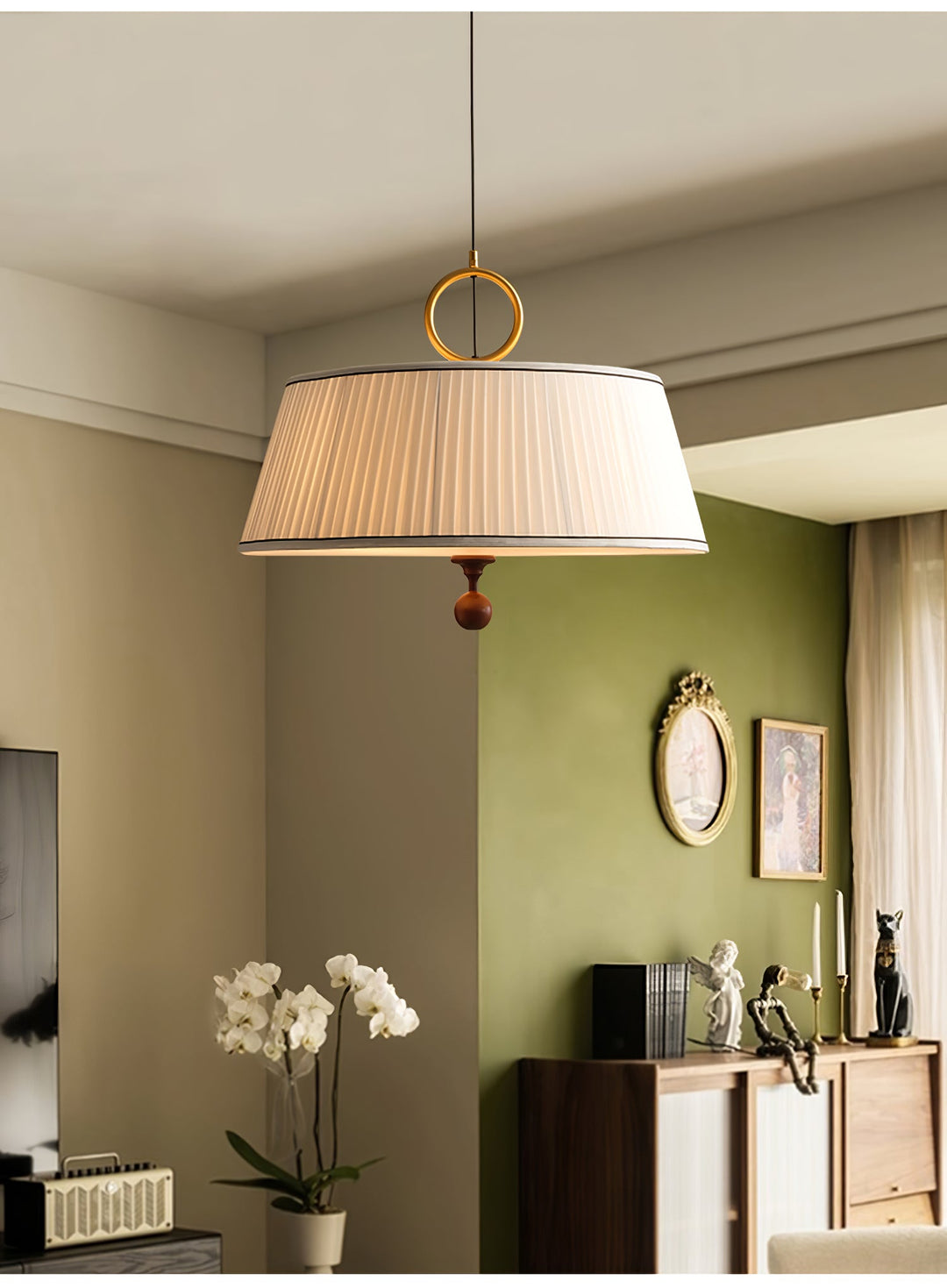 Lampa wisząca Alina z tkaniny