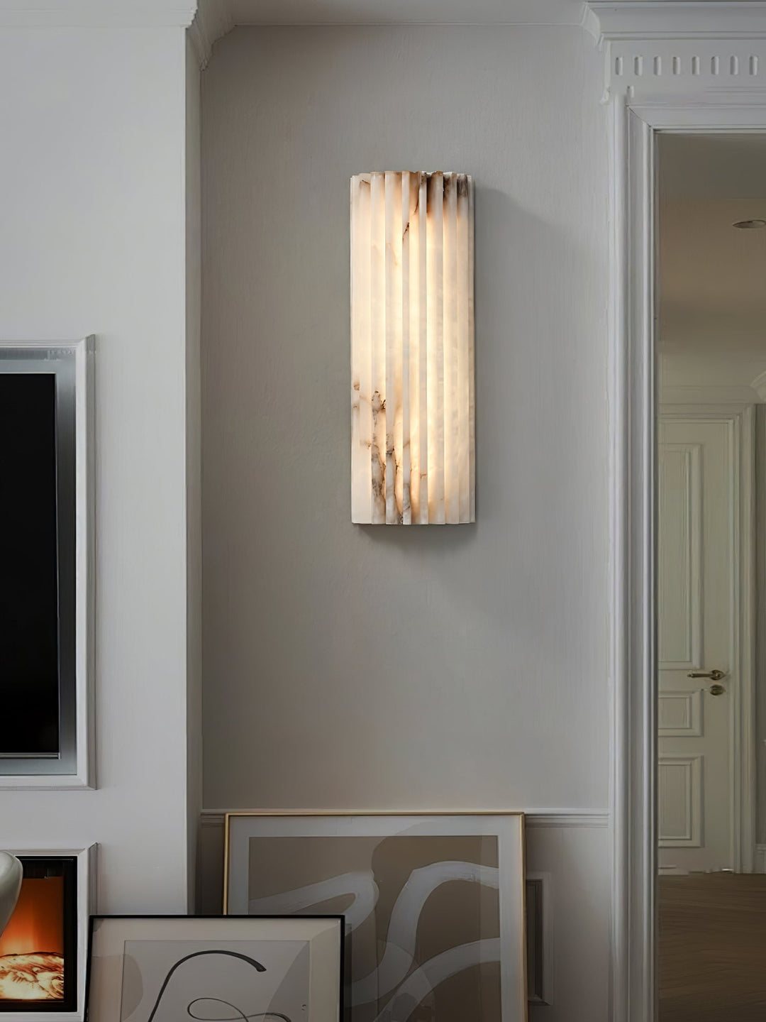 Alvia Alabastrowa Lampa Ścienna