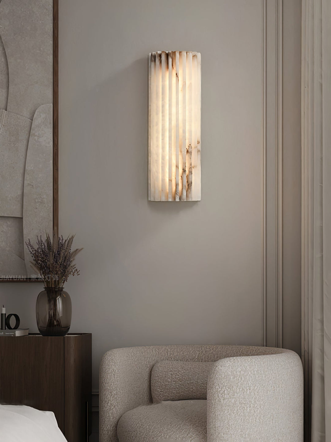 Alvia Alabastrowa Lampa Ścienna