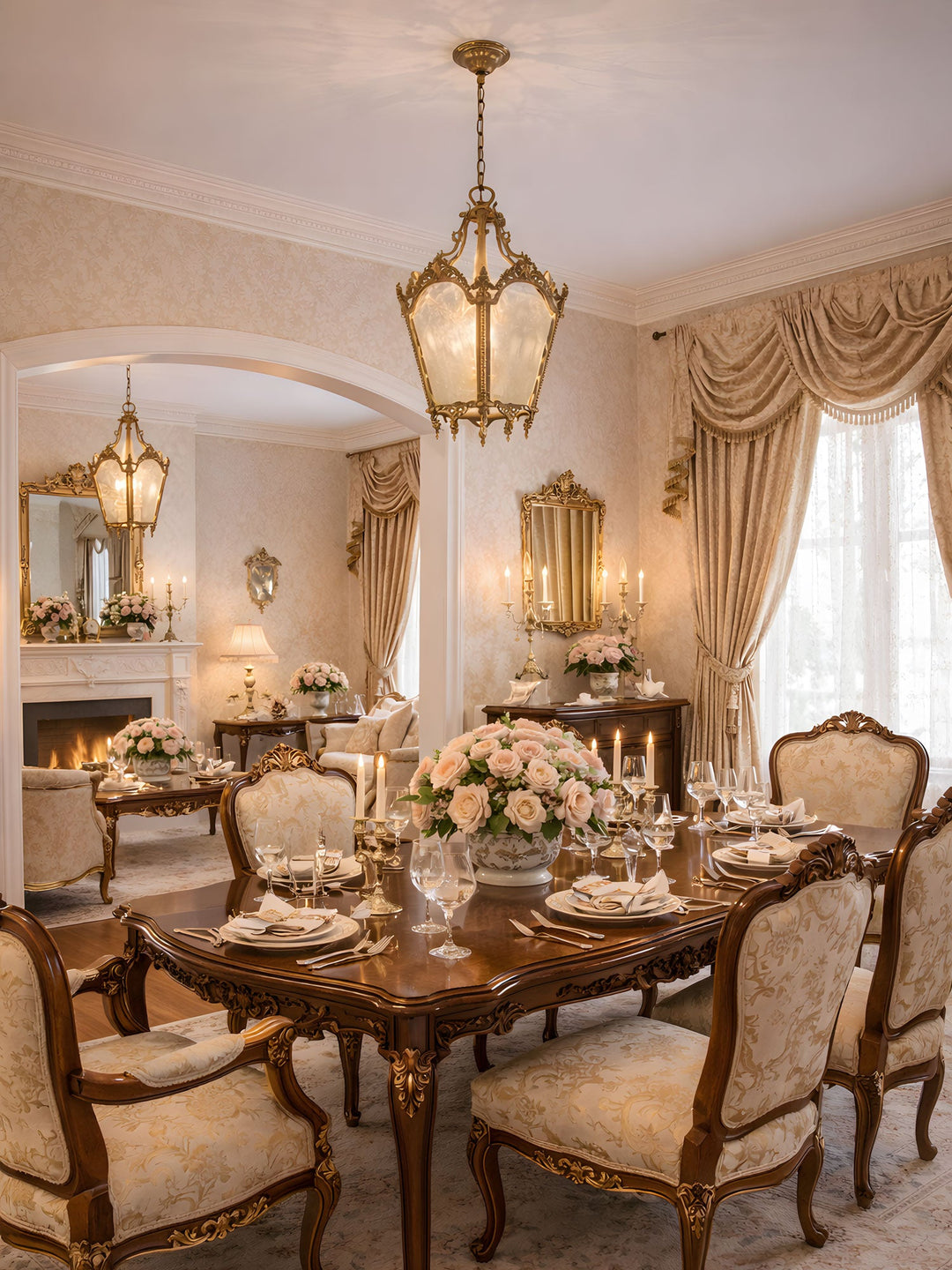 Antyczna Lampa Wisząca Empire