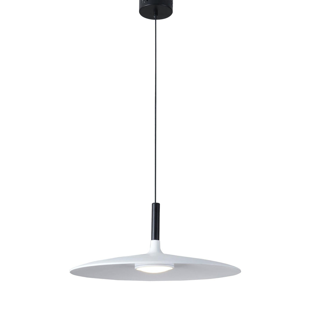 Larkin Biała Lampa Wisząca Talerzowa
