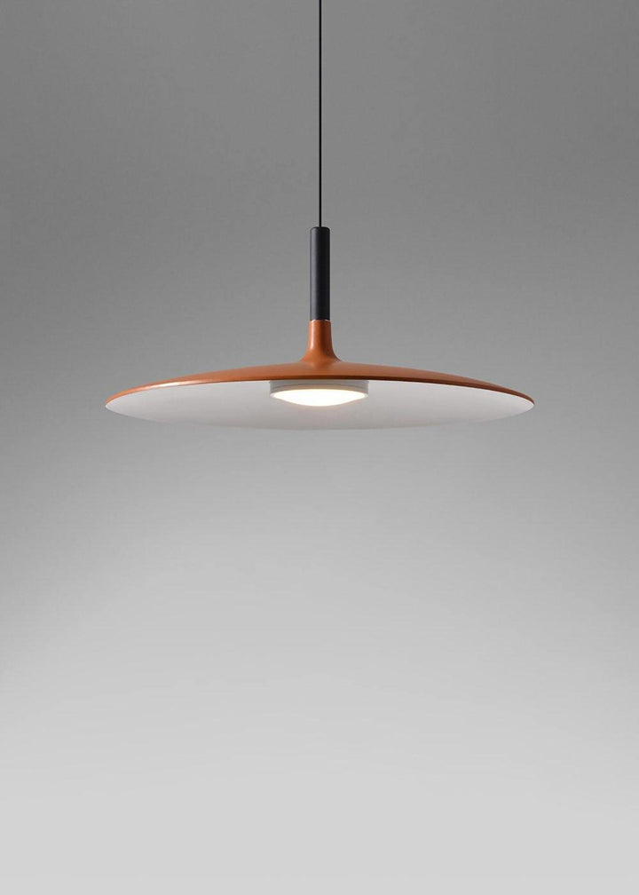 Larkin Biała Lampa Wisząca Talerzowa