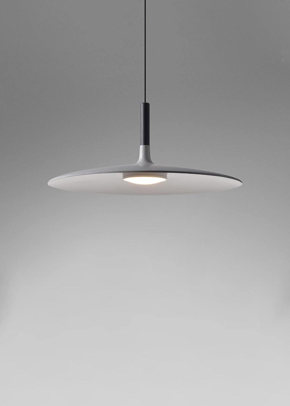 Larkin Biała Lampa Wisząca Talerzowa