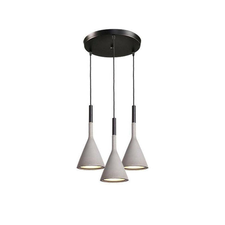 Stożkowa Lampa Wisząca z Betonu