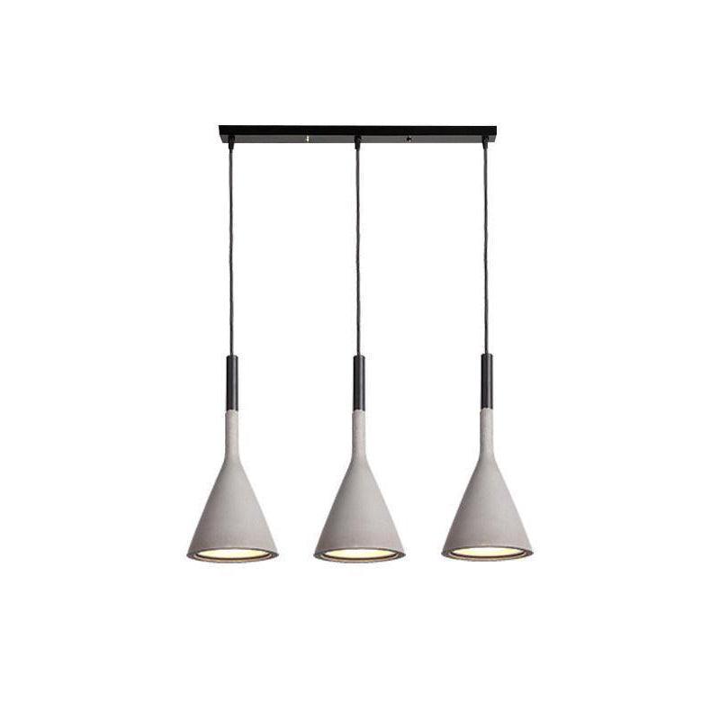 Stożkowa Lampa Wisząca z Betonu