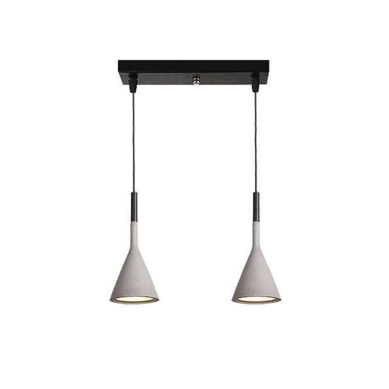 Stożkowa Lampa Wisząca z Betonu