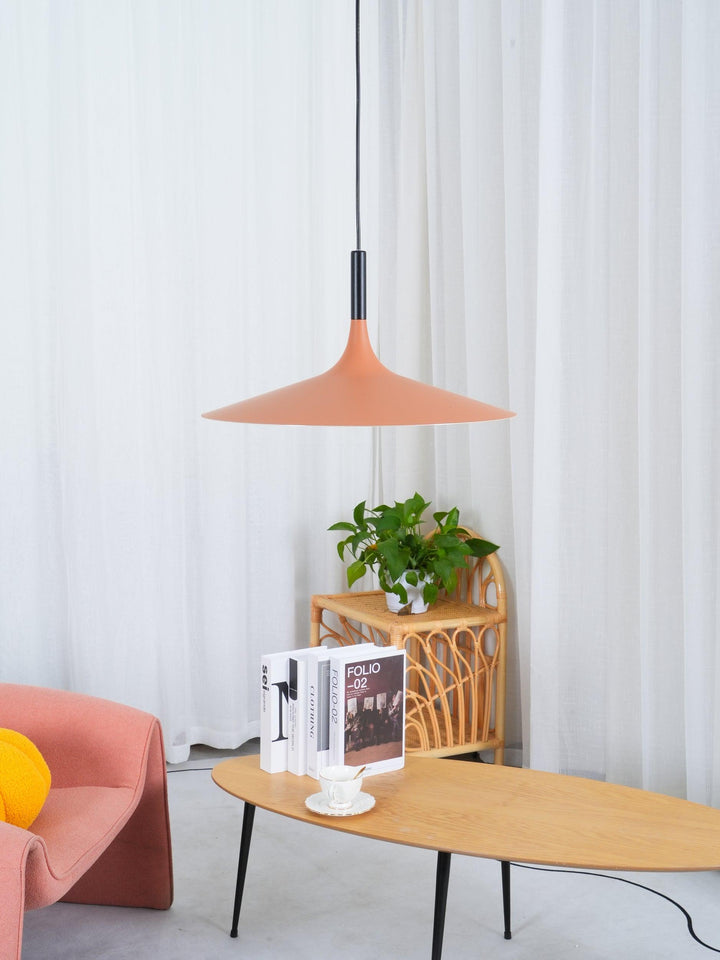 Larkin Biała Lampa Wisząca Talerzowa