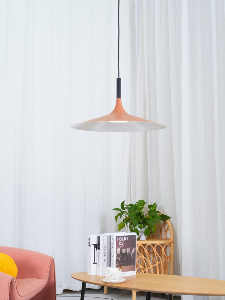 Larkin Biała Lampa Wisząca Talerzowa