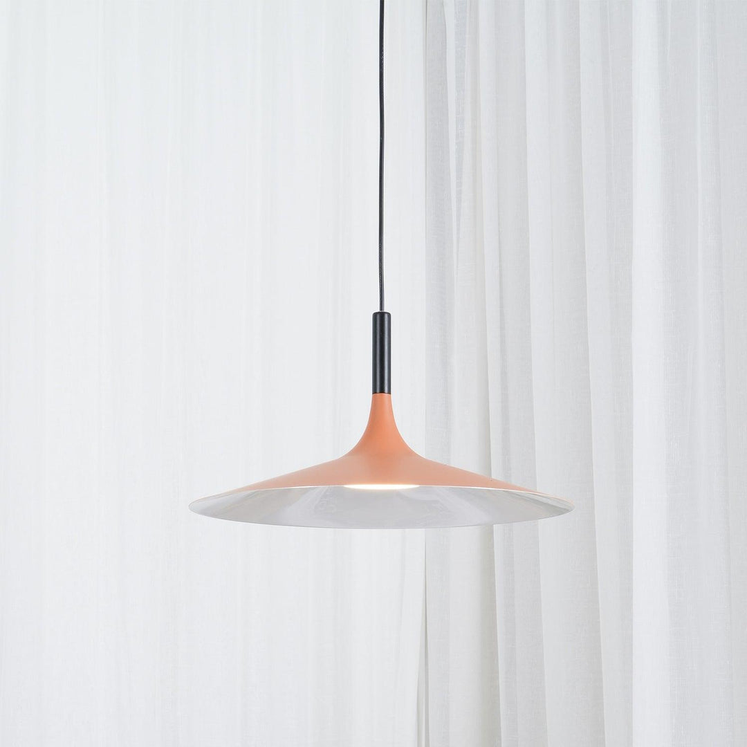 Larkin Biała Lampa Wisząca Talerzowa