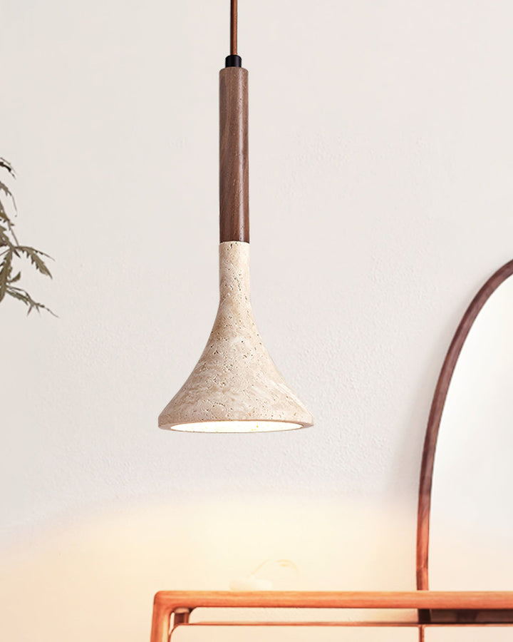 Lampa wisząca z trawertynu Verano