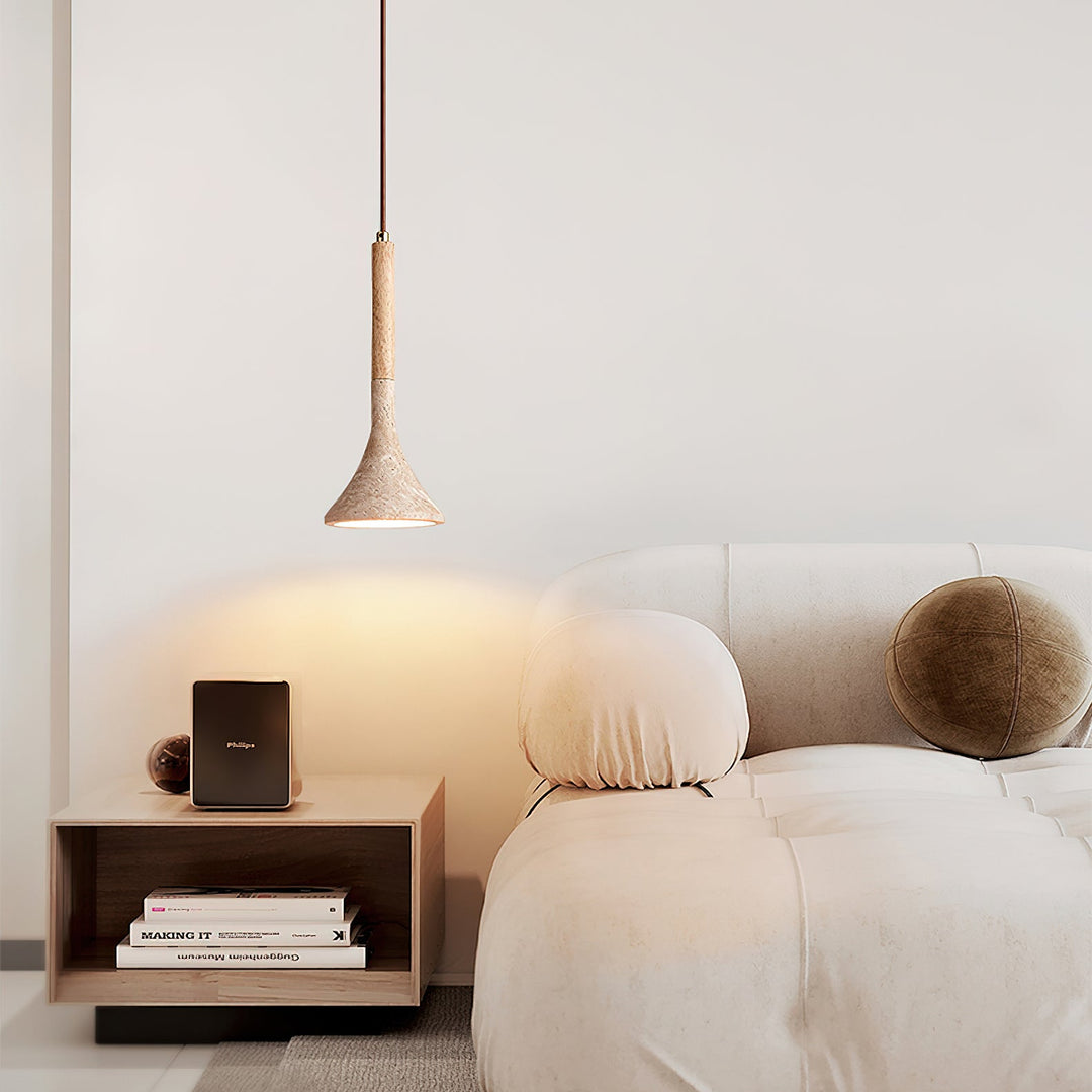 Lampa wisząca z trawertynu Verano
