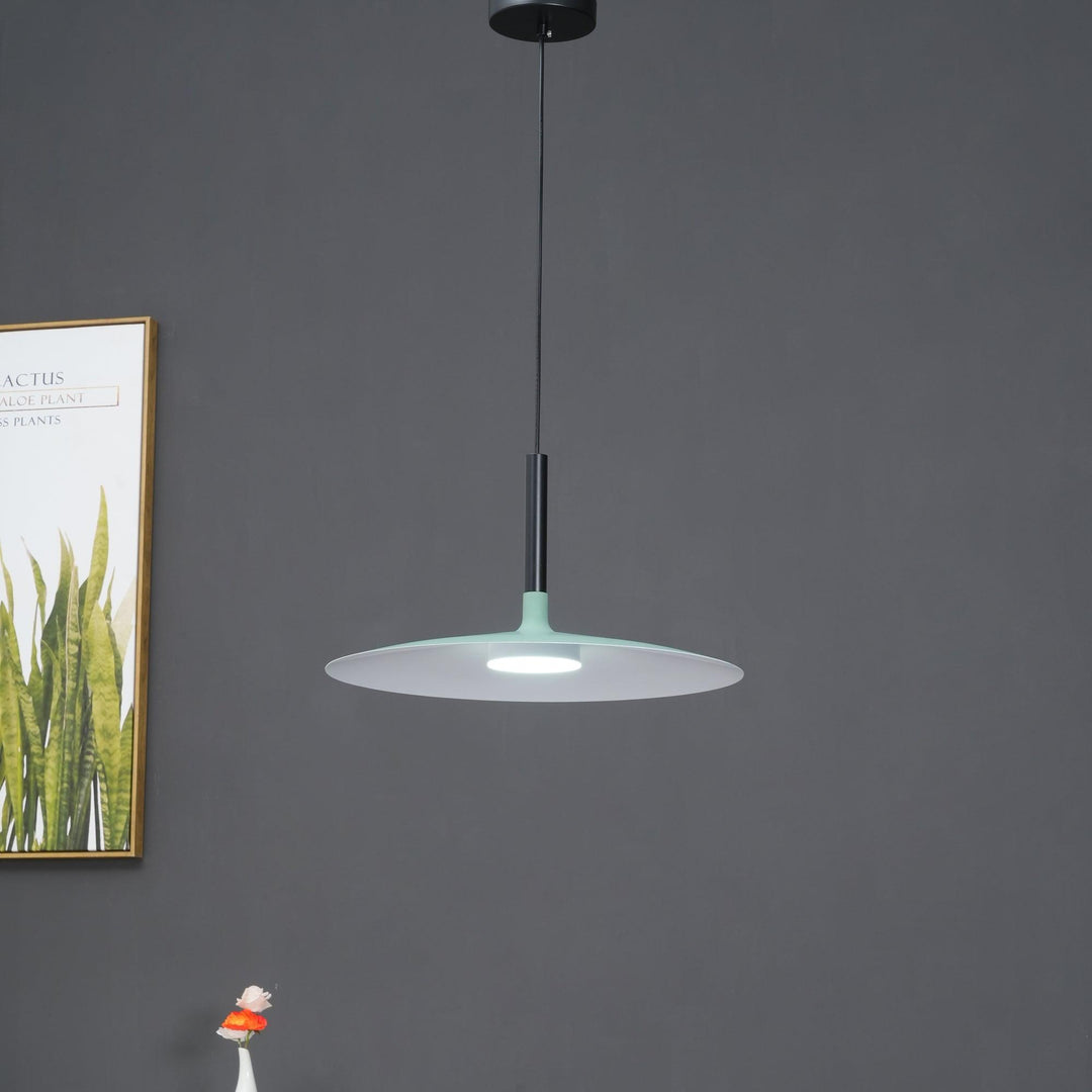 Larkin Biała Lampa Wisząca Talerzowa