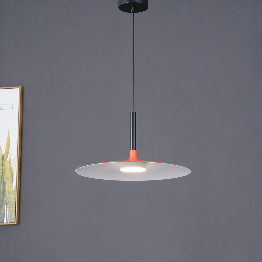 Larkin Biała Lampa Wisząca Talerzowa