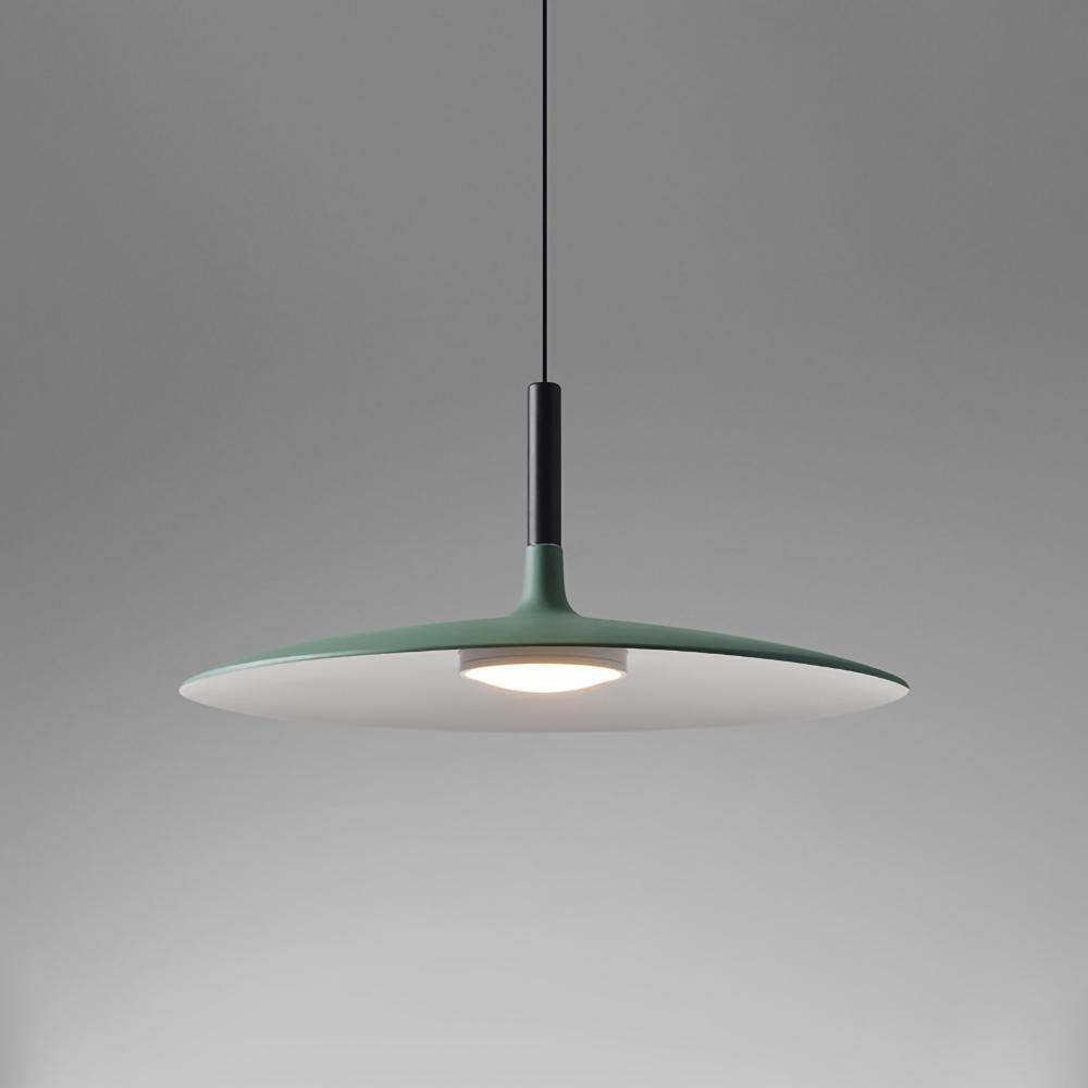 Larkin Biała Lampa Wisząca Talerzowa