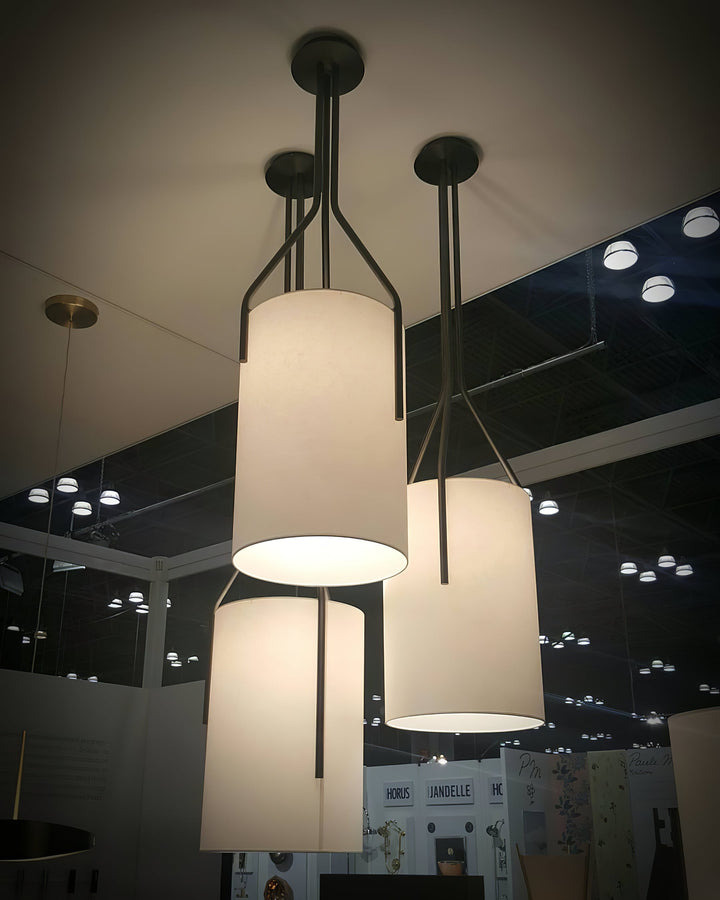 Żyrandol Cylindryczny Thorne z Lnu