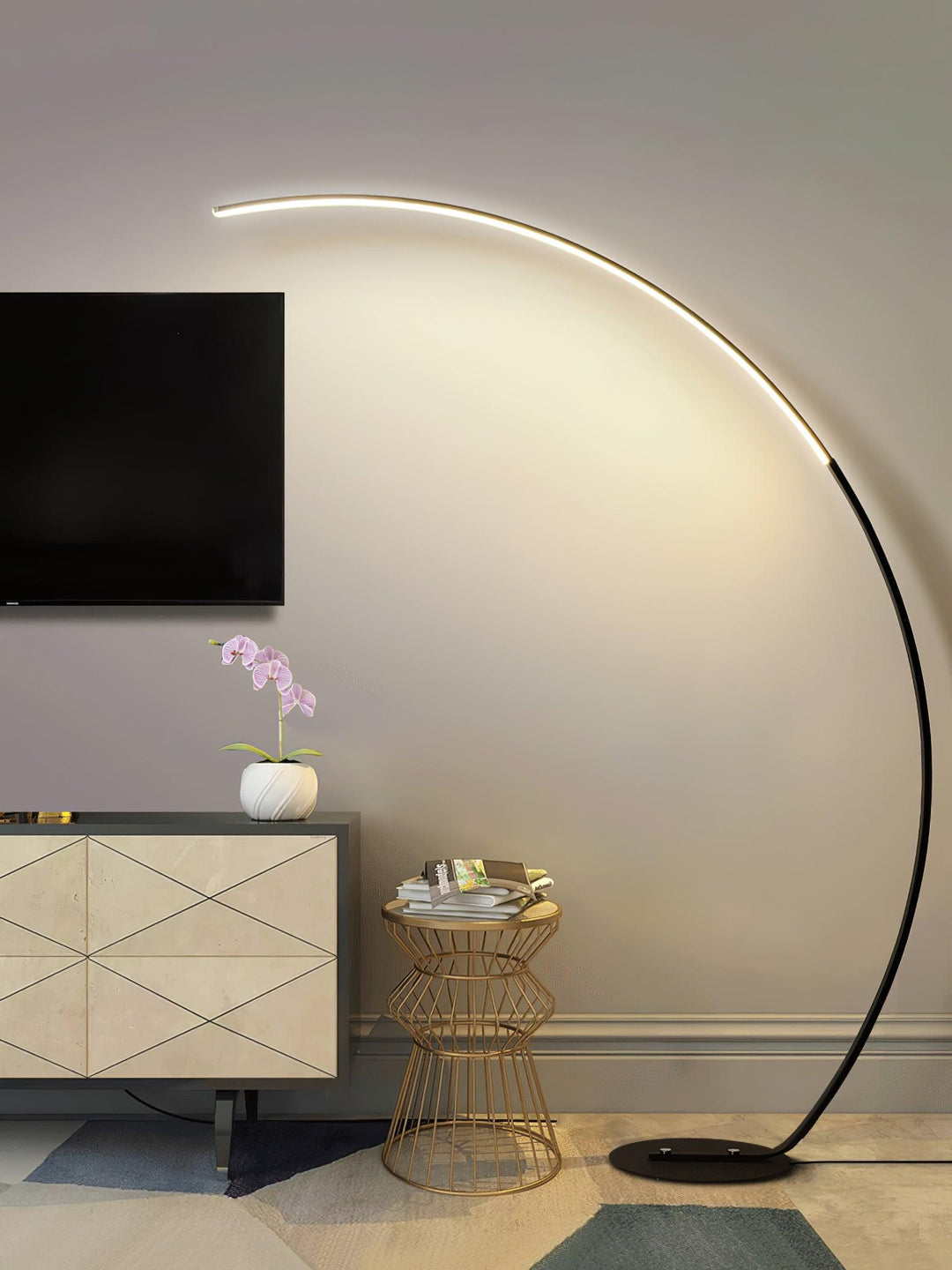 Lampa Podłogowa Łukowa