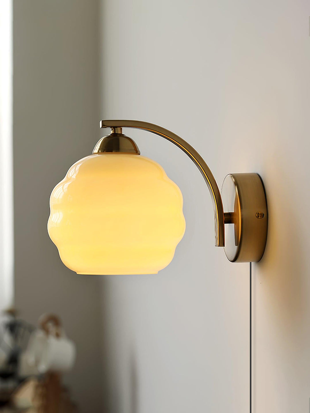 Lampa Ścienna Art Deco z wtyczką