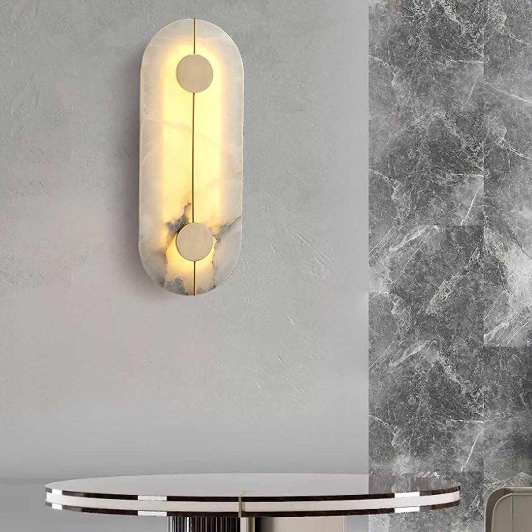 Artystyczna Lampa Ścienna z Alabastru