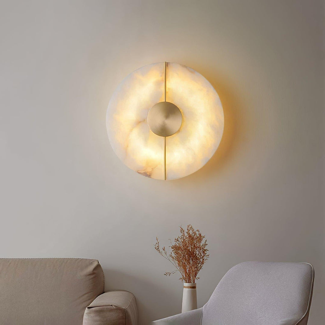 Artystyczna Lampa Ścienna z Alabastru