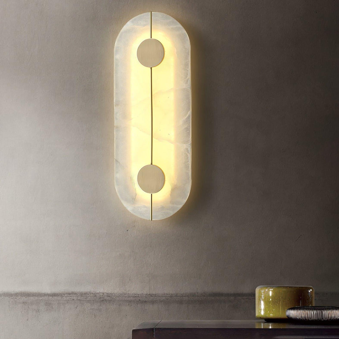 Artystyczna Lampa Ścienna z Alabastru