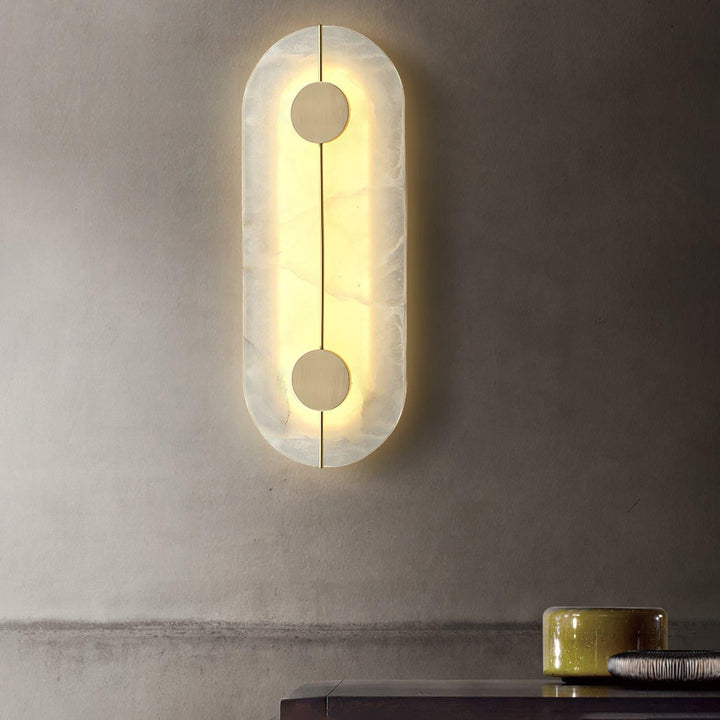 Artystyczna Lampa Ścienna z Alabastru