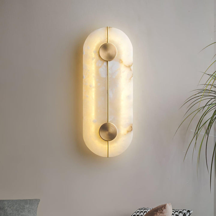 Artystyczna Lampa Ścienna z Alabastru