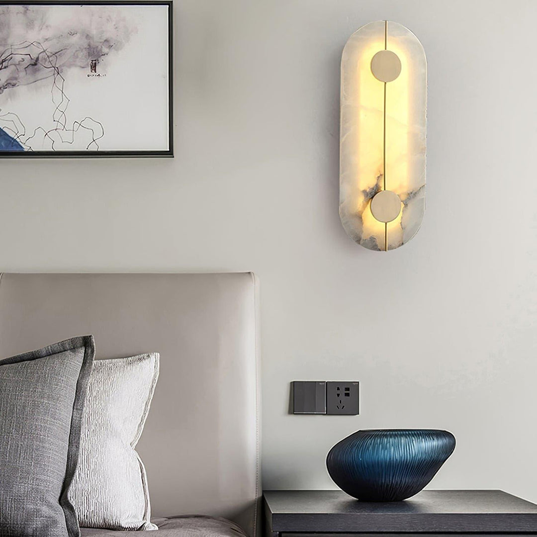 Artystyczna Lampa Ścienna z Alabastru