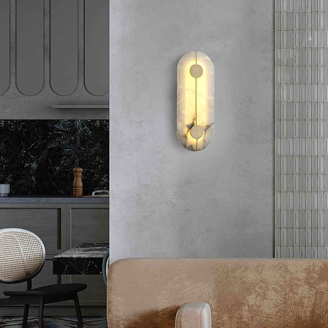 Artystyczna Lampa Ścienna z Alabastru