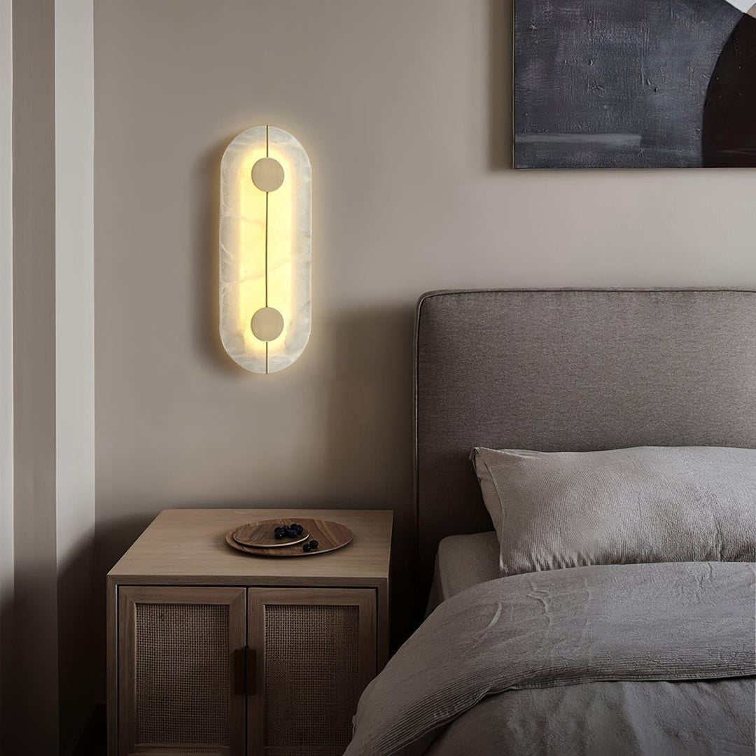 Artystyczna Lampa Ścienna z Alabastru