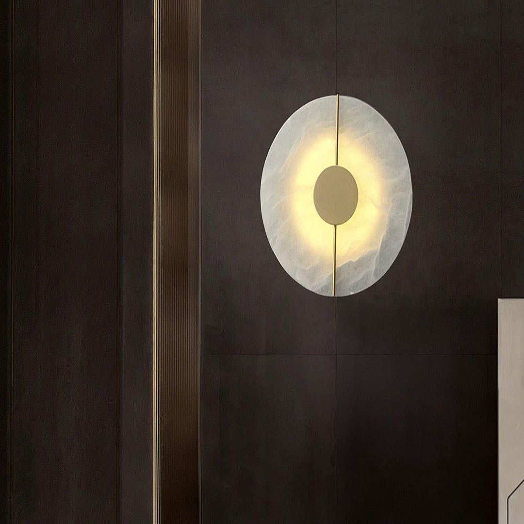 Artystyczna Lampa Ścienna z Alabastru