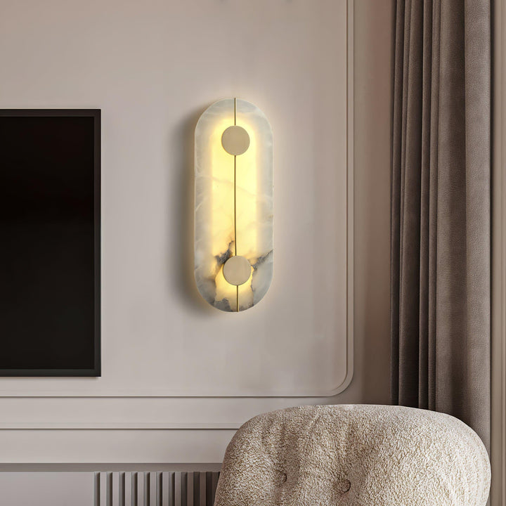 Artystyczna Lampa Ścienna z Alabastru