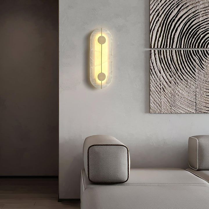 Artystyczna Lampa Ścienna z Alabastru